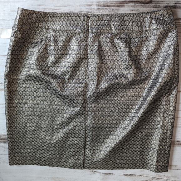 Charter Club  Jacquard  Metallic Skirt sz 24 W New with Tag - Picture 4 of 6